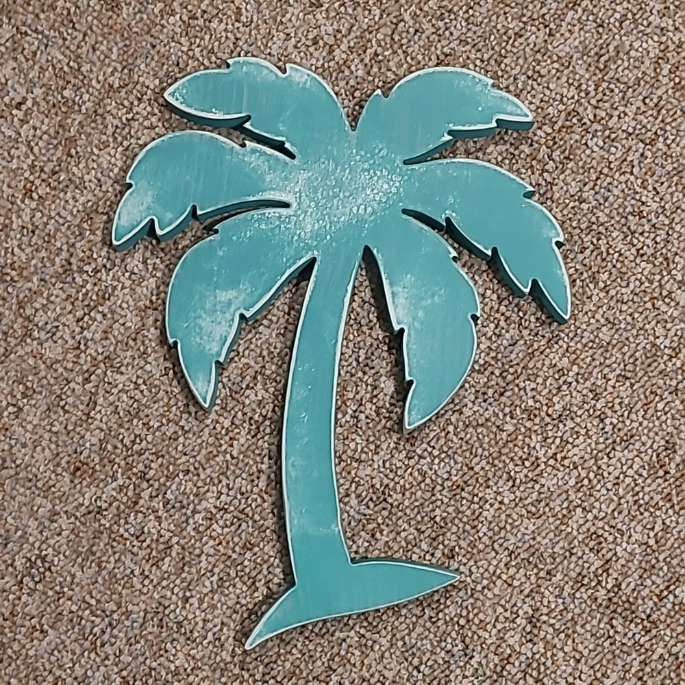 🩵 NWT Large Wooden Palm Tree Wall Decor